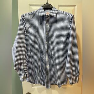 Brooks Brothers Men’s Medium Button Up Long Sleeve Shirt Blue White